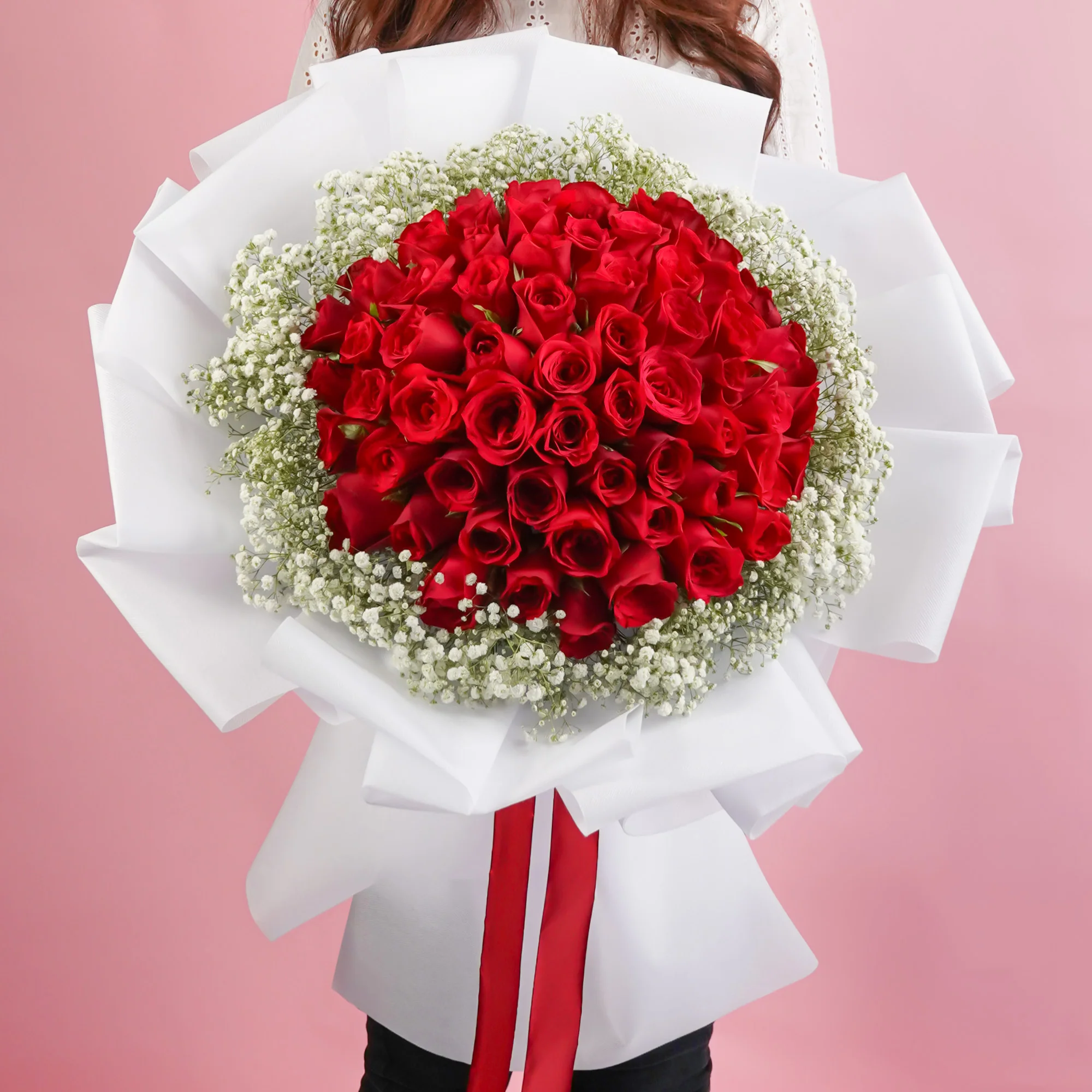 66 Red Roses Bouquet - Image 3