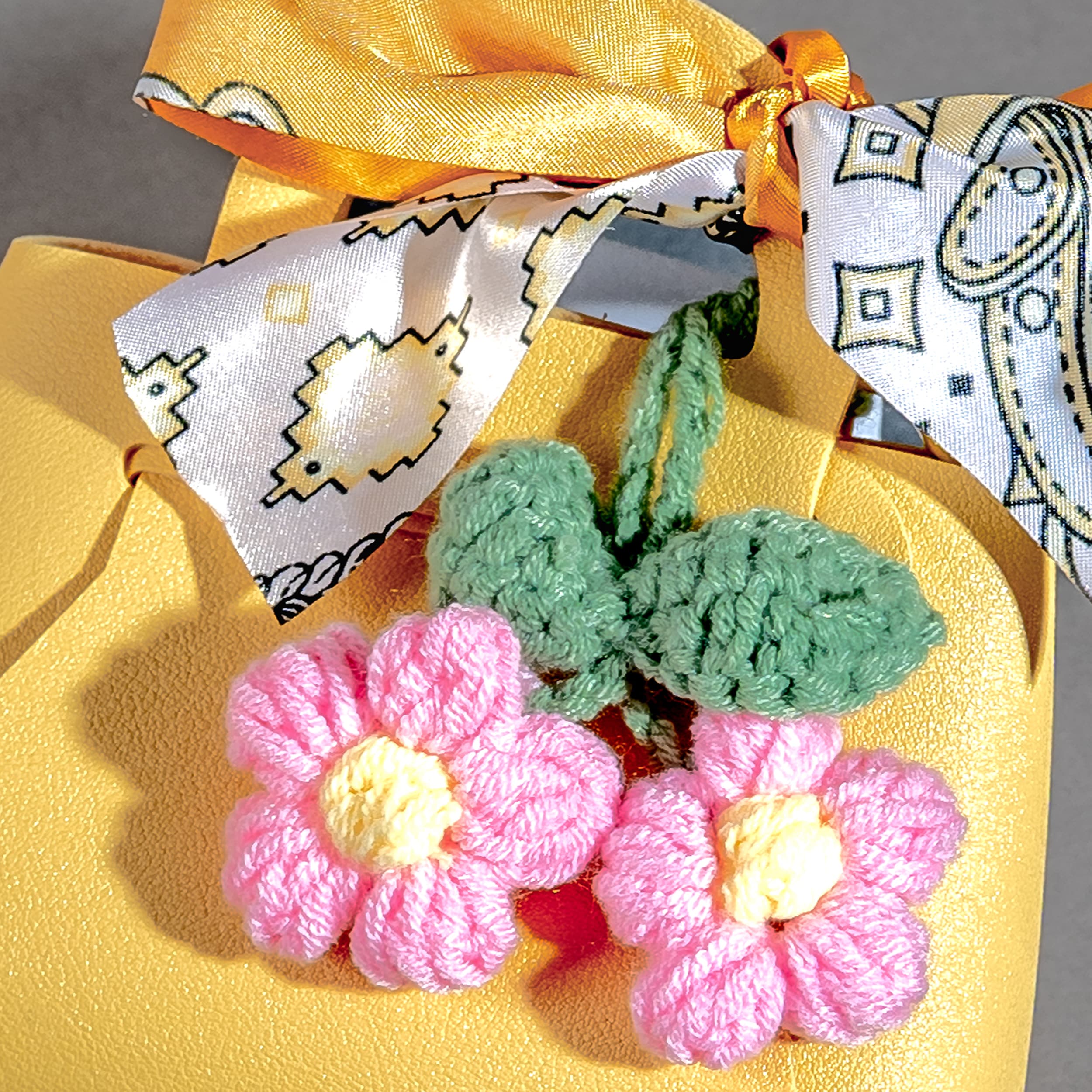 Petite Radiance Gift Set (Twilly Bag With Flowers, Chocolate & Charm) - Image 2