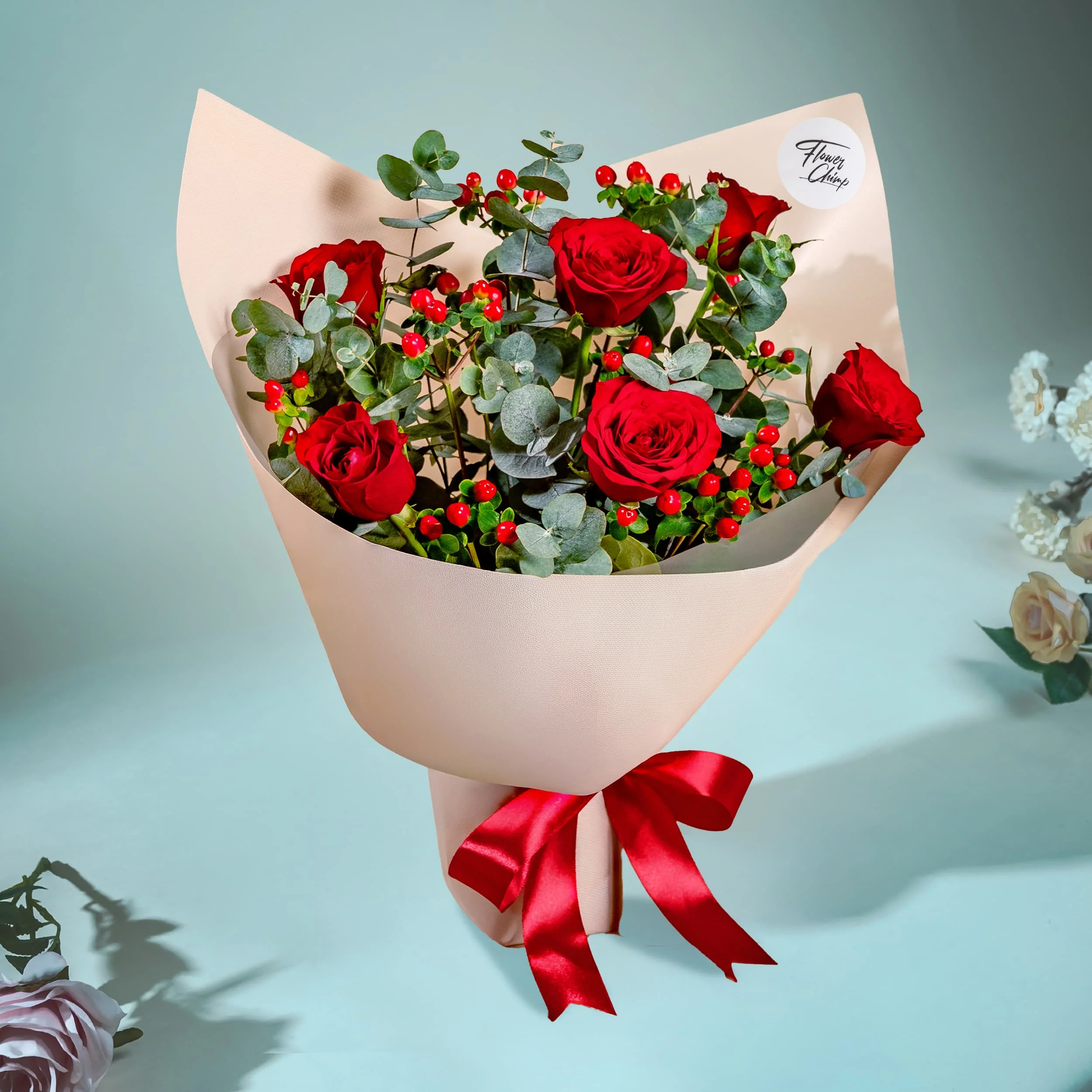 Romantic Red Rose Bouquet - Image 2